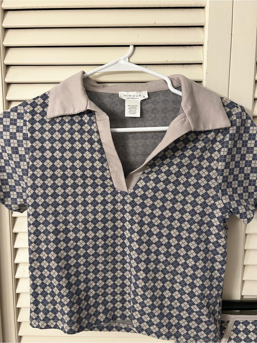Kirious Blue and Cream Patterned Skirt Set - Picture 3 of 5